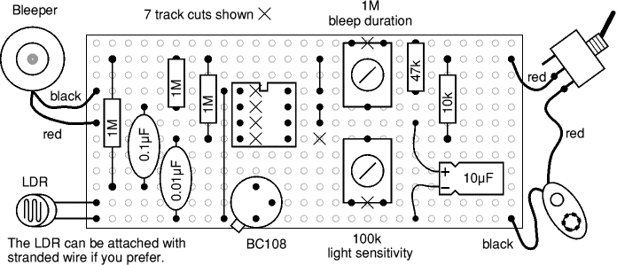 Light Sensitive Alarm Project - Click Image to Close