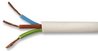 3-Core 3A Round White Mains Flex - Click Image to Close