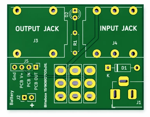 1590B Switch & Jack PCB (image for) 1590B Switch & Jack PCB