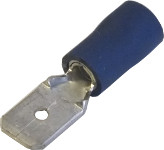 Blue 6.3mm Male Tab - Crimp Terminal - Click Image to Close