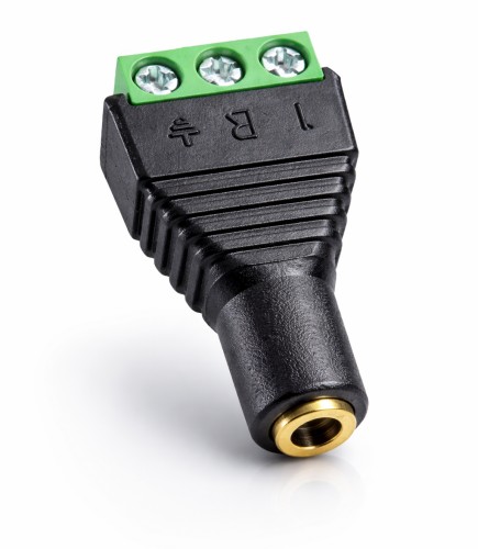 (image for) 3.5mm Stereo Jack Socket to Screw Terminal Adaptor