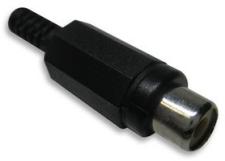 Black Inline Phono Socket - Click Image to Close