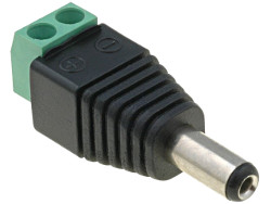 2.1mm DC Power Plug to Screw Terminal Adaptor - Click Image to Close