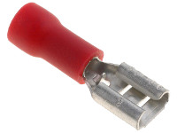 Red 4.8mm Female Receptacle - Crimp Terminal - Click Image to Close