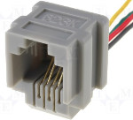 RJ11 4-pin Panel Socket