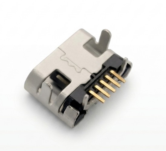 Micro USB Socket 5-Pin SMT Long Pin (image for) Micro USB Socket 5-Pin SMT Long Pin
