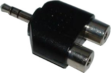 3.5mm Plug to 2 Phono Sockets Adaptor - Click Image to Close