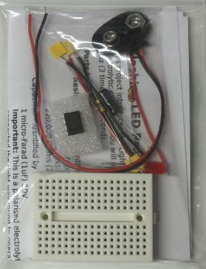 Flashing LED Breadboard Kit - No Soldering - Click Image to Close