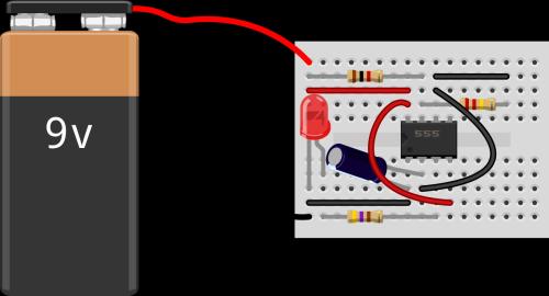 flashing led breadboard kit