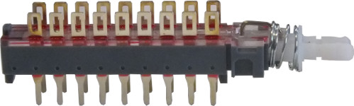 6-Pole latching c/o switch