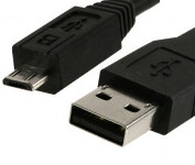 Micro USB Plug to USB A Plug lead 1m - Click Image to Close