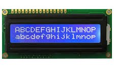 16x2 LCD Display Module with Blue Backlight - Click Image to Close