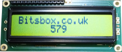 16x2 LCD Module with G/Y Backlight - Click Image to Close