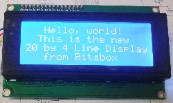 20x4 LCD Display Module with Blue Backlight - Click Image to Close