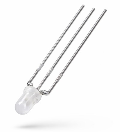 (image for) Bicolour Red/Green 3-lead Centre Anode 3mm LED