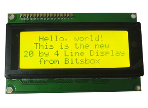 20x4 LCD Display G/Y Backlight and I2C