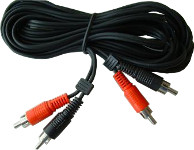 Phono Plug to Phono Plug Stereo - 2m Lead - Click Image to Close