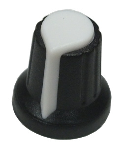 Budget Potentiometer Knob White - Click Image to Close