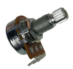 10K Ohm Linear 16mm Right Angle Splined Potentiometer – PCB Mount Pot
