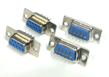 4 x 9-Pin D-Sub Sockets PCB Mount - Click Image to Close