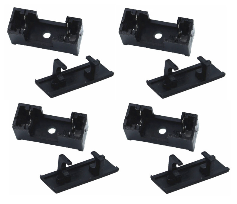 4 x PCB Fuseholders & Covers 20x5mm