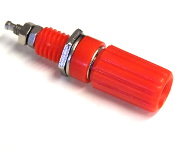 Red Budget 4mm Terminal Binding Post - Click Image to Close