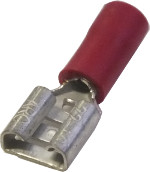 Red 6.3mm Female Receptacle - Crimp Terminal - Click Image to Close