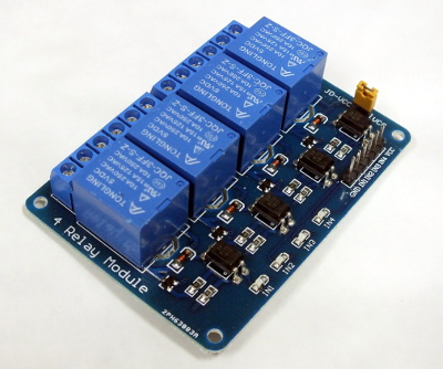 Relay Module 4-Ch 5V with Optocouplers. - Click Image to Close