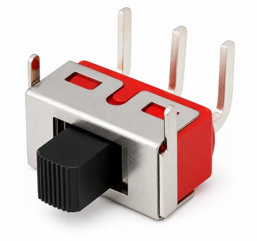 (image for) SPDT Centre OFF Rt Angle PCB slide switch