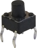 Black Tactile 7mm Switch 100 - Click Image to Close